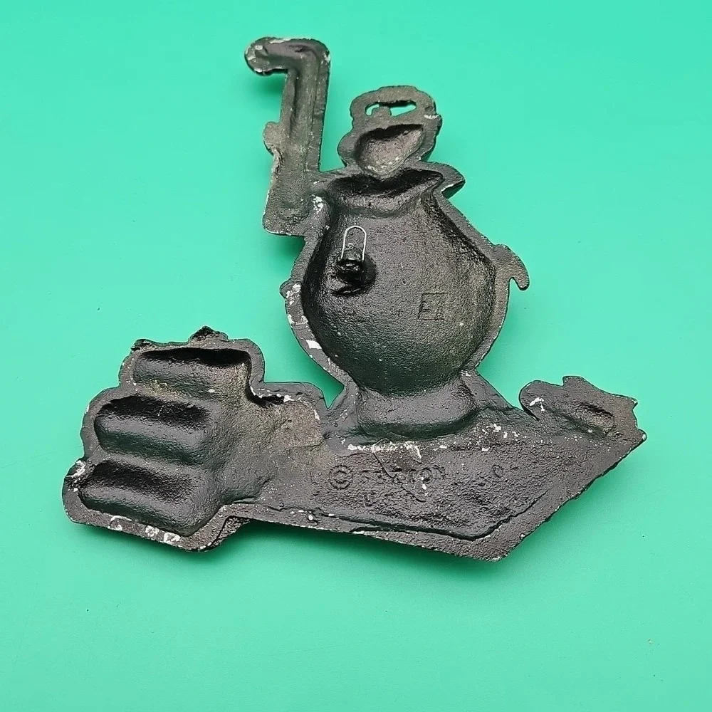 Sexton‎ Potbelly Stove Kettle Wood Metal Wall Plaque USA 804 Cast Aluminum VTG